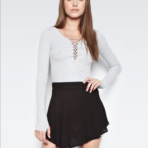 Michael Lauren Kade Fitted Lace Top